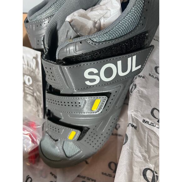 Pearl Izumi Soulcycle Gray Cycling Shoes Mens Bicycle 50 EU 15 US  SPD-SL Gray